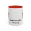 11oz Danish-Swedish Farmdog Mug, Red, front view