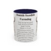 11oz Danish-Swedish Farmdog Mug, Navy, front view