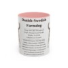 11oz Danish-Swedish Farmdog Mug, Pink, front view