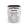 11oz Danish-Swedish Farmdog Mug, Purple, front view