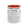 11oz Danish-Swedish Farmdog Mug, Red, front view