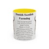 11oz Danish-Swedish Farmdog Mug, Yellow, front view