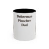 11oz Doberman Pinscher Dog Dad Mug, Black, front view