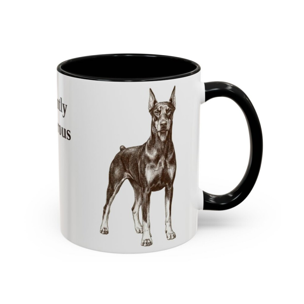 11oz-doberman-pinscher-mug-humor-black-right 11oz Funny Doberman Pinscher Mug, Black, right side view