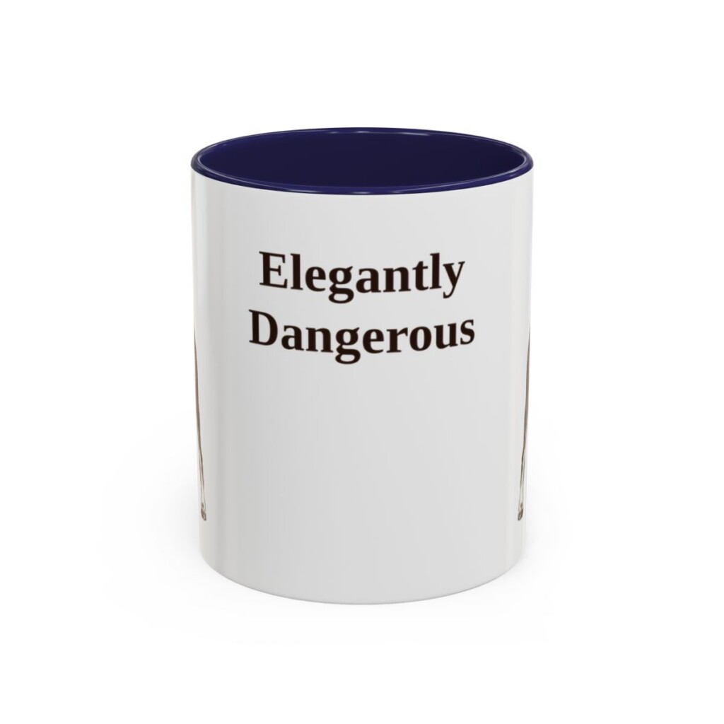 11oz-doberman-pinscher-mug-humor-navy 11oz Funny Doberman Pinscher Mug, Navy, front view