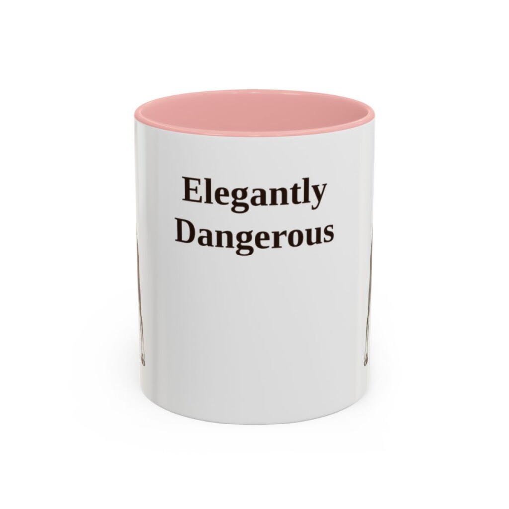 11oz-doberman-pinscher-mug-humor-pink 11oz Funny Doberman Pinscher Mug, Pink, front view