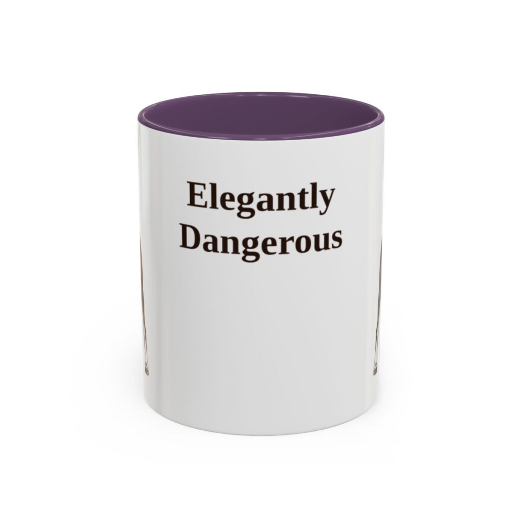 11oz-doberman-pinscher-mug-humor-purple 11oz Funny Doberman Pinscher Mug, Purple, front view