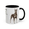 11oz Doberman Pinscher Latin Mug, Black, right side view