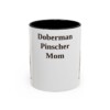11oz Doberman Pinscher Dog Mom Mug, Black, front view