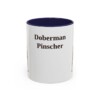 11oz Doberman Pinscher Mug, Navy, front view