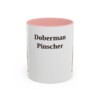 11oz Doberman Pinscher Mug, Pink, front view