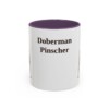 11oz Doberman Pinscher Mug, Purple, front view