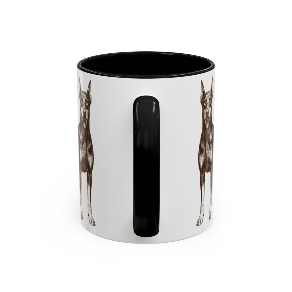 11oz-doberman-pinscher-mug-writeup-black-back 11oz Doberman Pinscher Mug, Black, back view