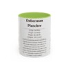 11oz-doberman-pinscher-mug-writeup-light-green 11oz Doberman Pinscher Mug, Light Green, front view