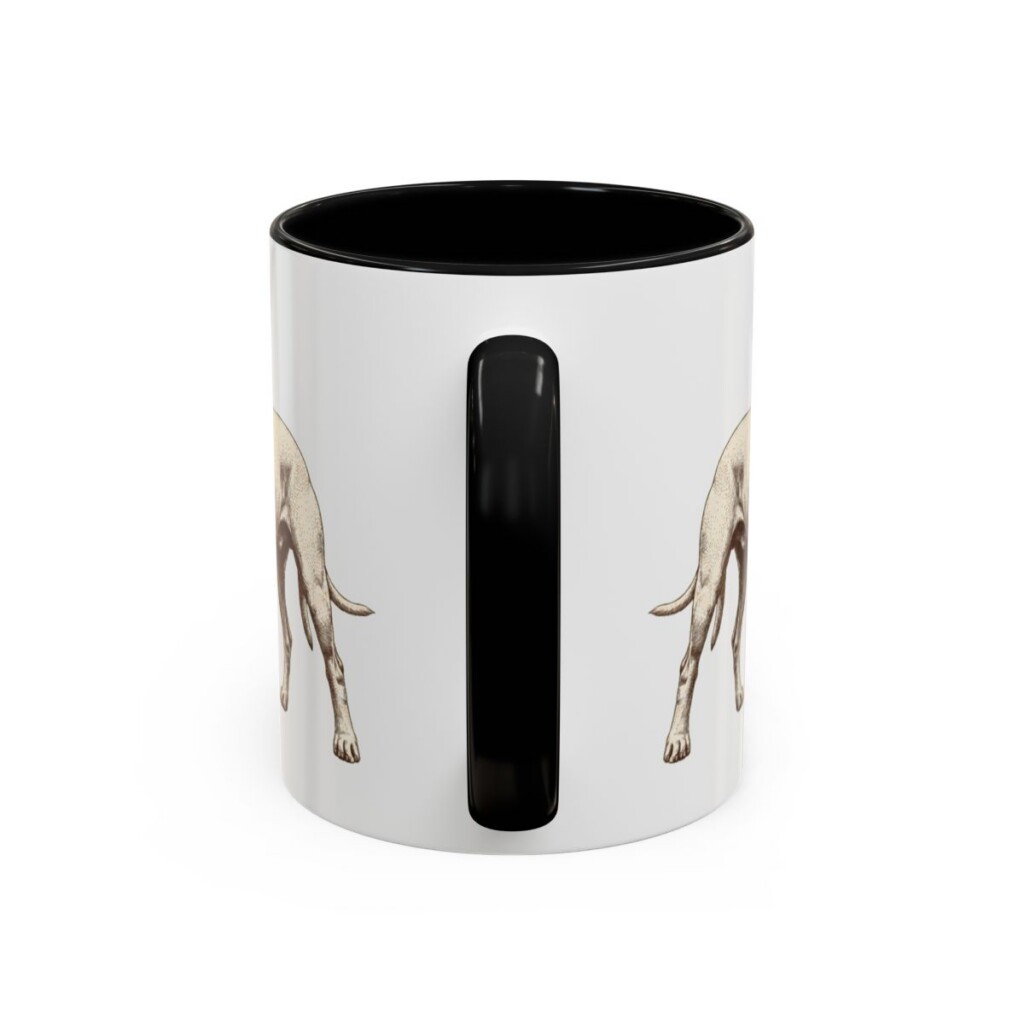 11oz Dogo Argentino Mug, Black, back view