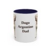 11oz-dogo-argentino-mug-dad-navy 11oz Dogo Argentino Dog Dad Mug, Navy, front view
