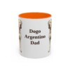 11oz-dogo-argentino-mug-dad-orange 11oz Dogo Argentino Dog Dad Mug, Orange, front view