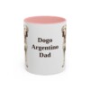11oz-dogo-argentino-mug-dad-pink 11oz Dogo Argentino Dog Dad Mug, Pink, front view