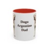 11oz-dogo-argentino-mug-dad-red 11oz Dogo Argentino Dog Dad Mug, Red, front view