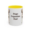 11oz-dogo-argentino-mug-dad-yellow 11oz Dogo Argentino Dog Dad Mug, Yellow, front view