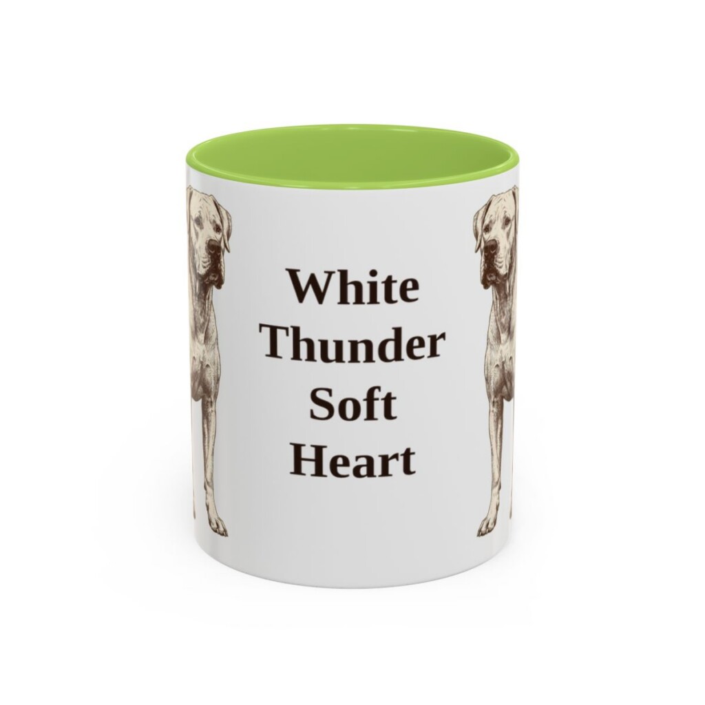 11oz-dogo-argentino-mug-humor-light-green 11oz Funny Dogo Argentino Mug, Light Green, front view