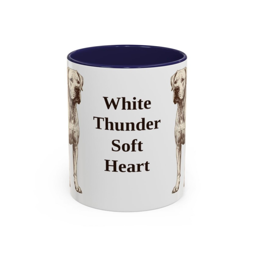 11oz-dogo-argentino-mug-humor-navy 11oz Funny Dogo Argentino Mug, Navy, front view