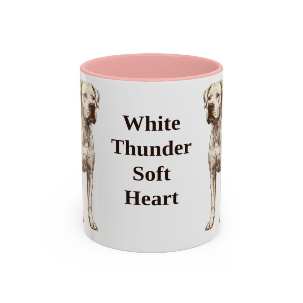 11oz-dogo-argentino-mug-humor-pink 11oz Funny Dogo Argentino Mug, Pink, front view