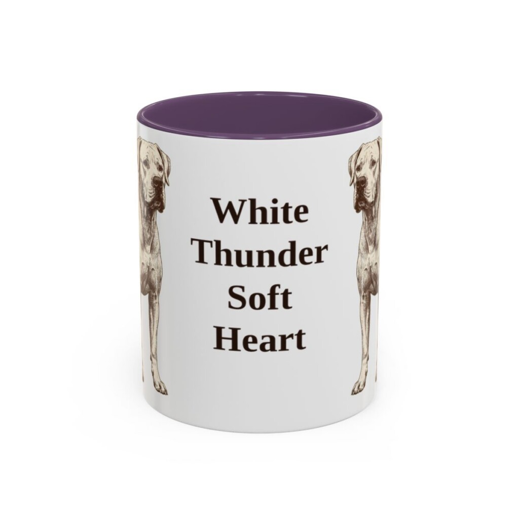11oz-dogo-argentino-mug-humor-purple 11oz Funny Dogo Argentino Mug, Purple, front view