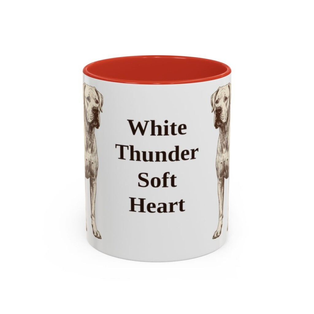 11oz-dogo-argentino-mug-humor-red 11oz Funny Dogo Argentino Mug, Red, front view