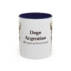 11oz Dogo Argentino Latin Mug, Navy, front view