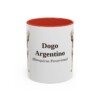 11oz Dogo Argentino Latin Mug, Red, front view