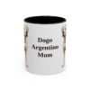 11oz Dogo Argentino Dog Mom Mug, Black, front view