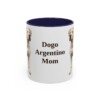 11oz Dogo Argentino Dog Mom Mug, Navy, front view