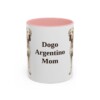 11oz Dogo Argentino Dog Mom Mug, Pink, front view