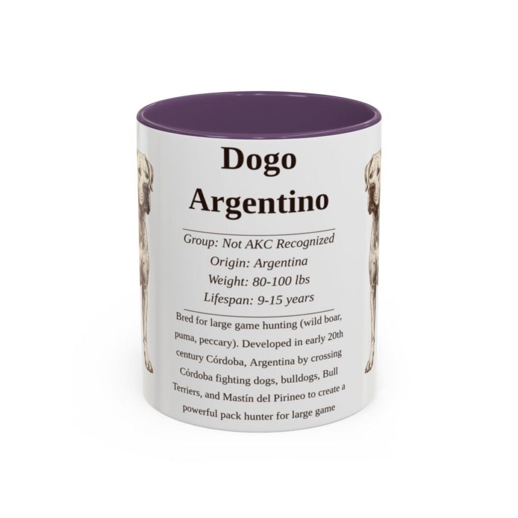 11oz-dogo-argentino-mug-writeup-purple 11oz Dogo Argentino Mug, Purple, front view