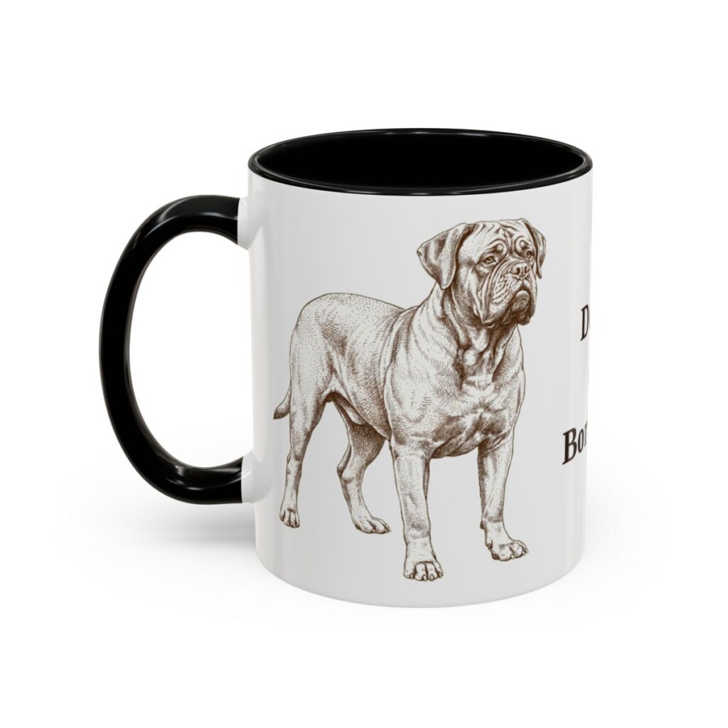 11oz Dogue de Bordeaux Mug, Black, left side view