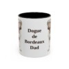 11oz Dogue de Bordeaux Dog Dad Mug, Black, front view