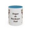 11oz Dogue de Bordeaux Dog Dad Mug, Light Blue, front view
