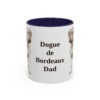 11oz Dogue de Bordeaux Dog Dad Mug, Navy, front view