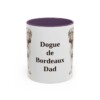 11oz Dogue de Bordeaux Dog Dad Mug, Purple, front view