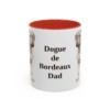 11oz Dogue de Bordeaux Dog Dad Mug, Red, front view