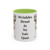 11oz Funny Dogue de Bordeaux Mug, Light Green, front view