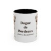 11oz Dogue de Bordeaux Latin Mug, Black, front view