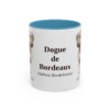 11oz Dogue de Bordeaux Latin Mug, Light Blue, front view