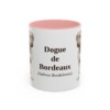 11oz Dogue de Bordeaux Latin Mug, Pink, front view