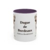 11oz Dogue de Bordeaux Latin Mug, Purple, front view