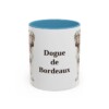 11oz Dogue de Bordeaux Mug, Light Blue, front view
