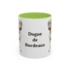 11oz Dogue de Bordeaux Mug, Light Green, front view