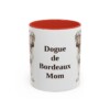 11oz Dogue de Bordeaux Dog Mom Mug, Red, front view