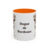 11oz Dogue de Bordeaux Mug, Orange, front view